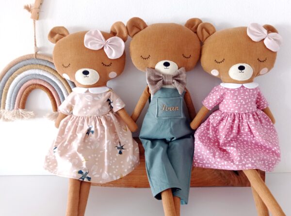 Tri lutke medvjedići ručno rađeni